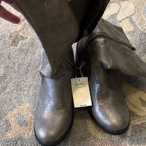 Stevies Shimmering Silver Boots